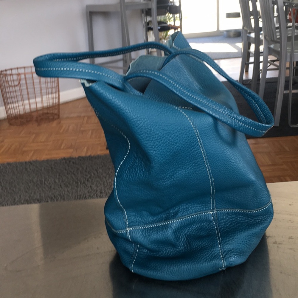 Vintage/Italian Leather/Tote/Shopper/Made in Italy